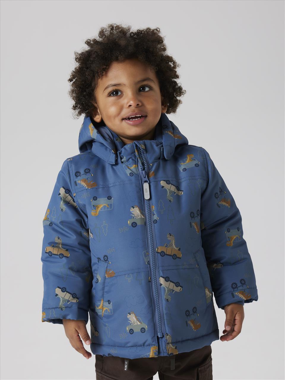 ΜΠΟΥΦΑΝ HOODIES *DINOSAUR* BLUE BOY NAME IT S18M-7 - Image 3